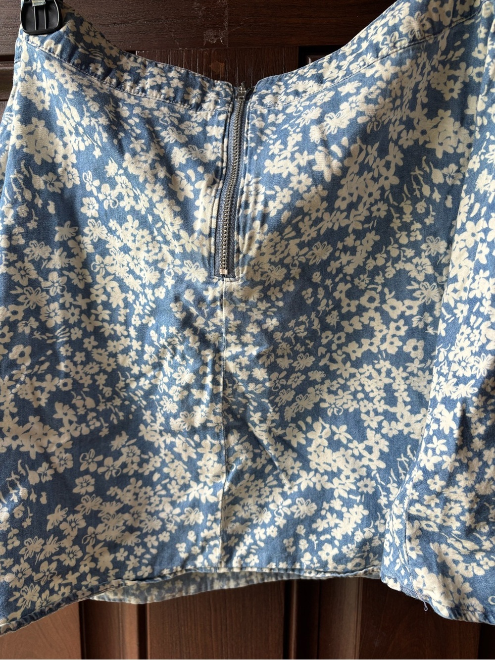 Forever 21 Blue Floral Mini Skirt M - Picture 6 of 6